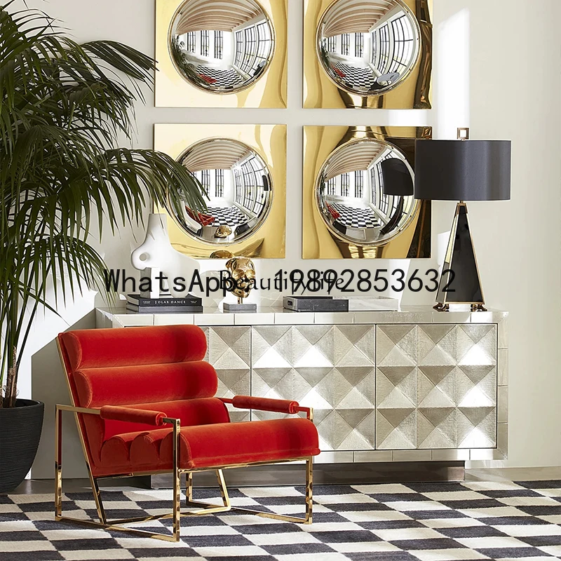YZ -American light luxury living room stainless steel single sofa chair
YZ -American light luxury living room stainless steel single sofa chair