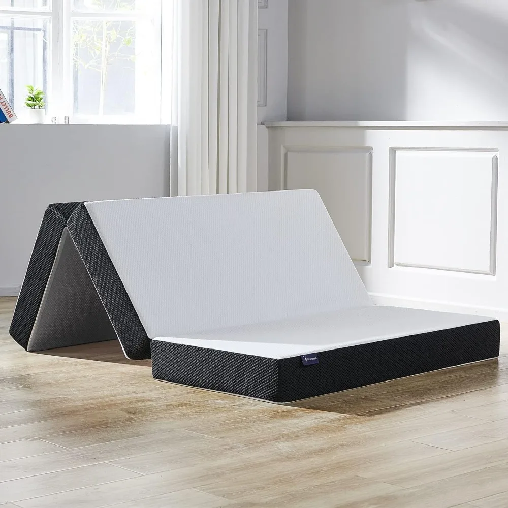 Folding Mattress, 3 inch Tri-fold Memory Foam Mattress Topper with Washable Cover, Foldable Mattress Topper for Camping
Folding Mattress, 3 inch Tri-fold Memory Foam Mattress Topper with Washable Cover, Foldable Mattress Topper for Camping