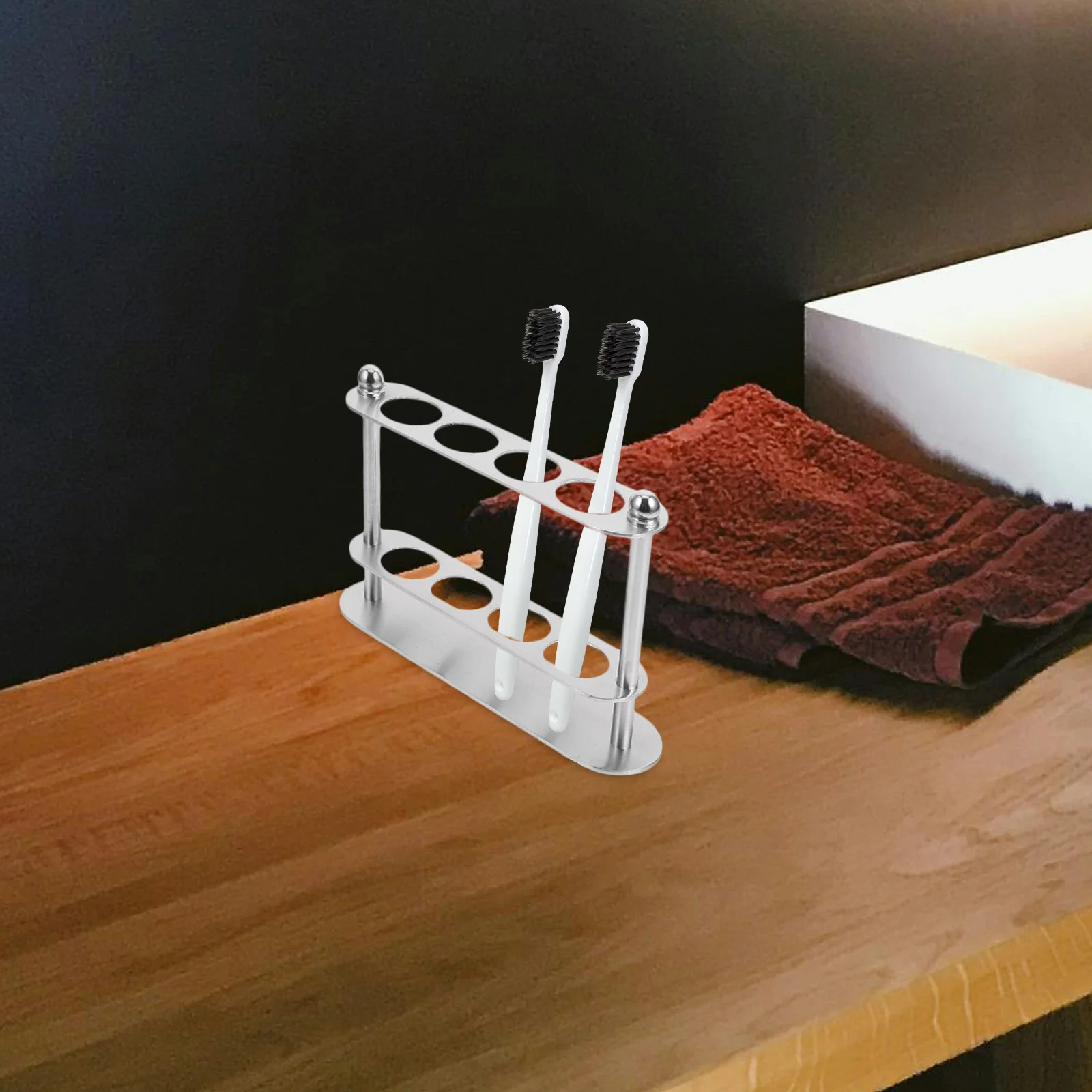 4-Slots Stainless Steel Toothbrush Holder No Installation Rust-Resistant Bathroom Counter Organizer For Home Household
4-Slots Stainless Steel Toothbrush Holder No Installation Rust-Resistant Bathroom Counter Organizer For Home Household