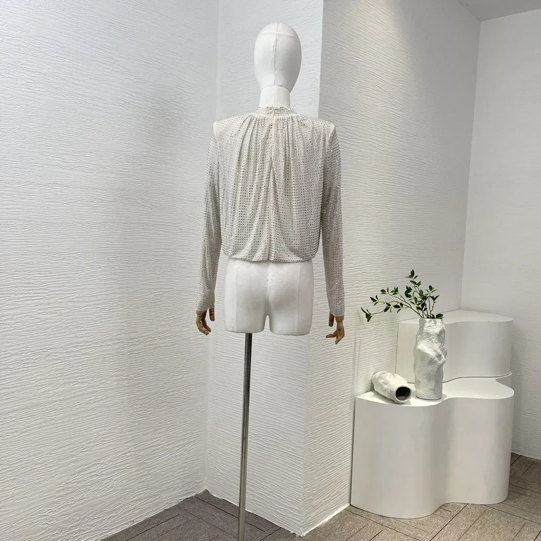 Office Lady Long Sleeve Diamonds Turtle Neck Woman Top Quality White Blouses New Collection Autumn
Office Lady Long Sleeve Diamonds Turtle Neck Woman Top Quality White Blouses New Collection Autumn