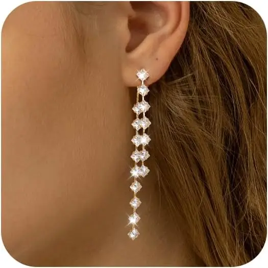 Trendy Cubic Zirconia Long Dangle Drop Earrings Dainty Minimalist for Women Prom Party Jewelry
Trendy Cubic Zirconia Long Dangle Drop Earrings Dainty Minimalist for Women Prom Party Jewelry