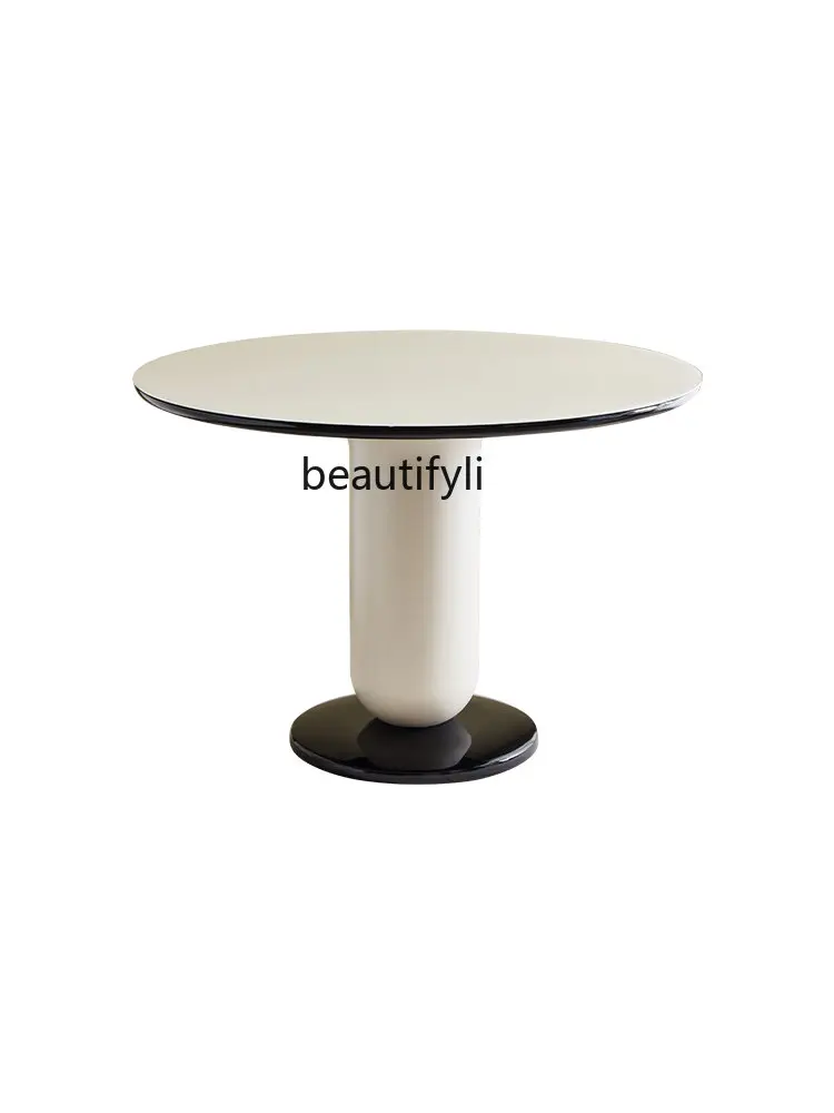 round Paint Dining Table Quiet Style High-Grade Small Apartment Home Light Luxury Modern Minimalist
round Paint Dining Table Quiet Style High-Grade Small Apartment Home Light Luxury Modern Minimalist