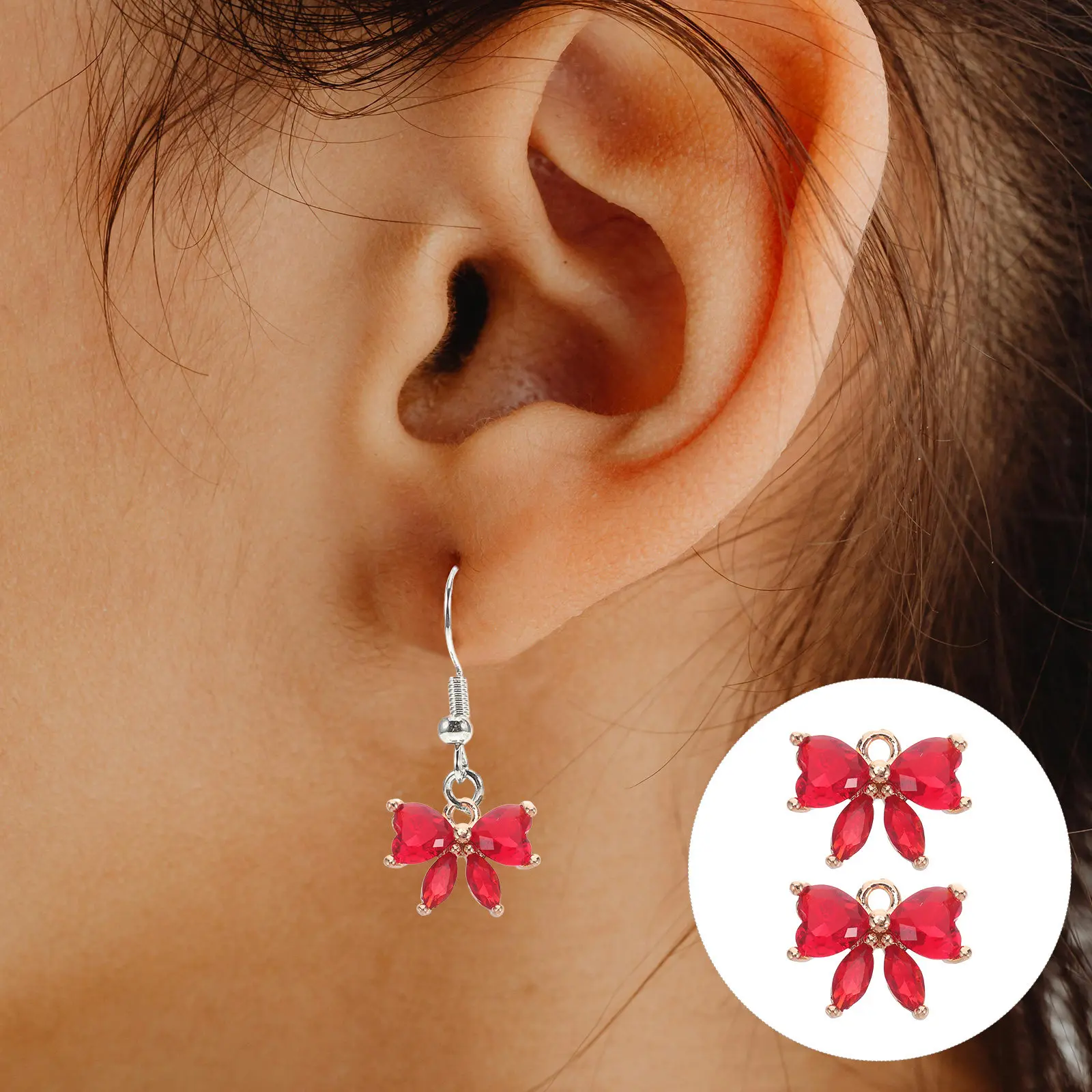 6Pcs Bow Pendant Charms DIY Bowknot Connectors Jewelry Making Red Bow Charms for Earrings Necklaces Bracelets Crafts Accessories
6Pcs Bow Pendant Charms DIY Bowknot Connectors Jewelry Making Red Bow Charms for Earrings Necklaces Bracelets Crafts Accessories