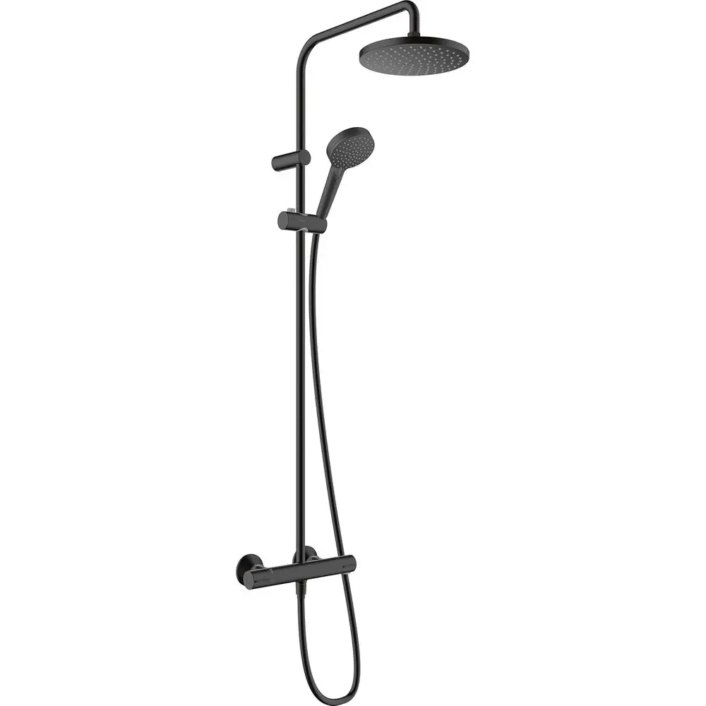 Vernis Blend Shower System 200 1 Spray Water-Saving with thermostat, matt black, 26089670
Vernis Blend Shower System 200 1 Spray Water-Saving with thermostat, matt black, 26089670