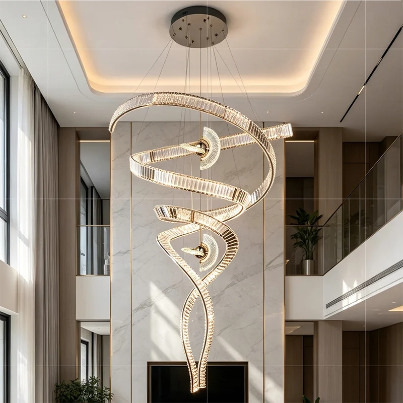 Luxury Crystal Pendant Light Modern Ceiling Chandelier for Living Room Staircase Home Indoor Lighting Decor
Luxury Crystal Pendant Light Modern Ceiling Chandelier for Living Room Staircase Home Indoor Lighting Decor