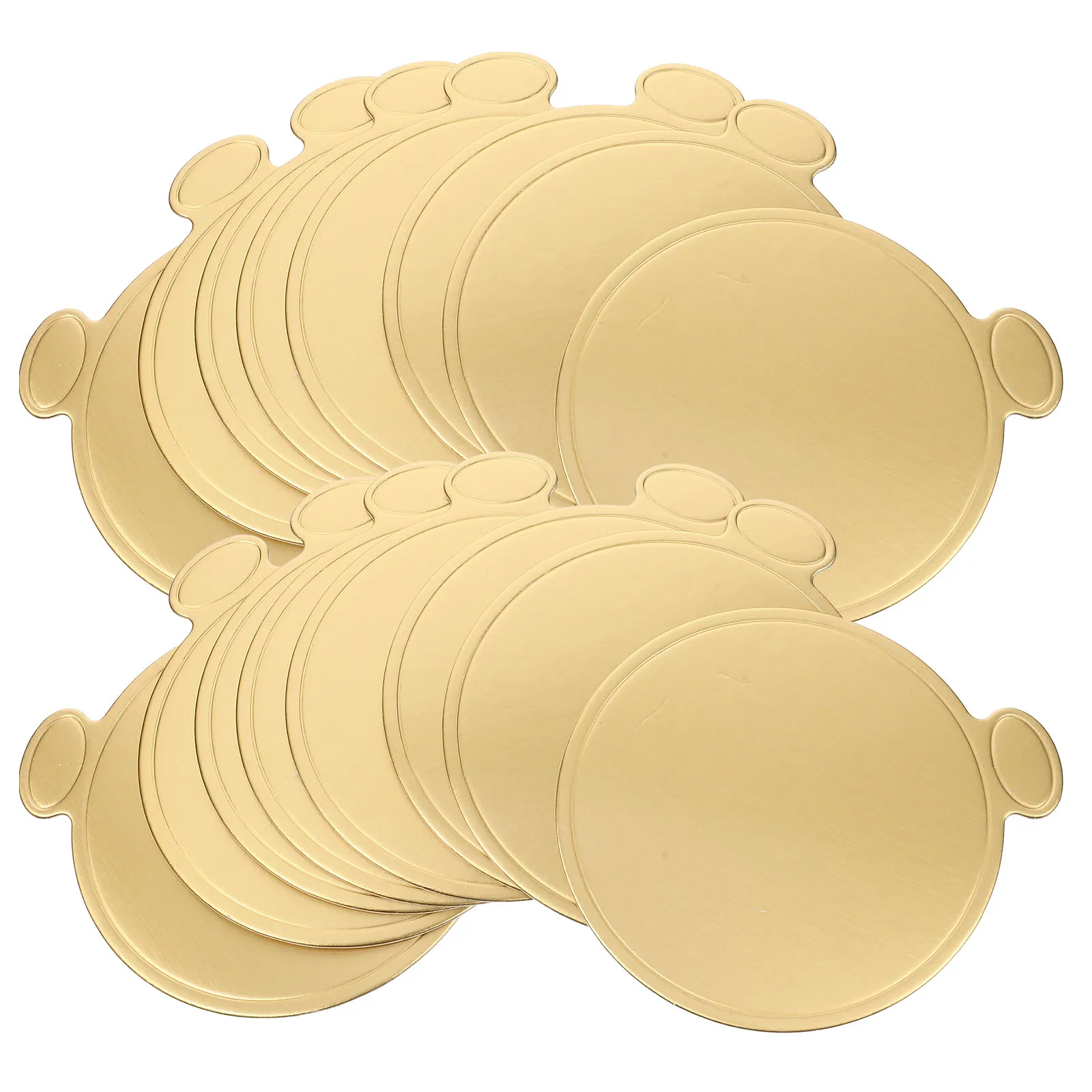 100 Sheets Round Cake Base Boards Golden Coated Mini Stand Handle Decorative Supplies Party Trays Wedding Birthday
100 Sheets Round Cake Base Boards Golden Coated Mini Stand Handle Decorative Supplies Party Trays Wedding Birthday