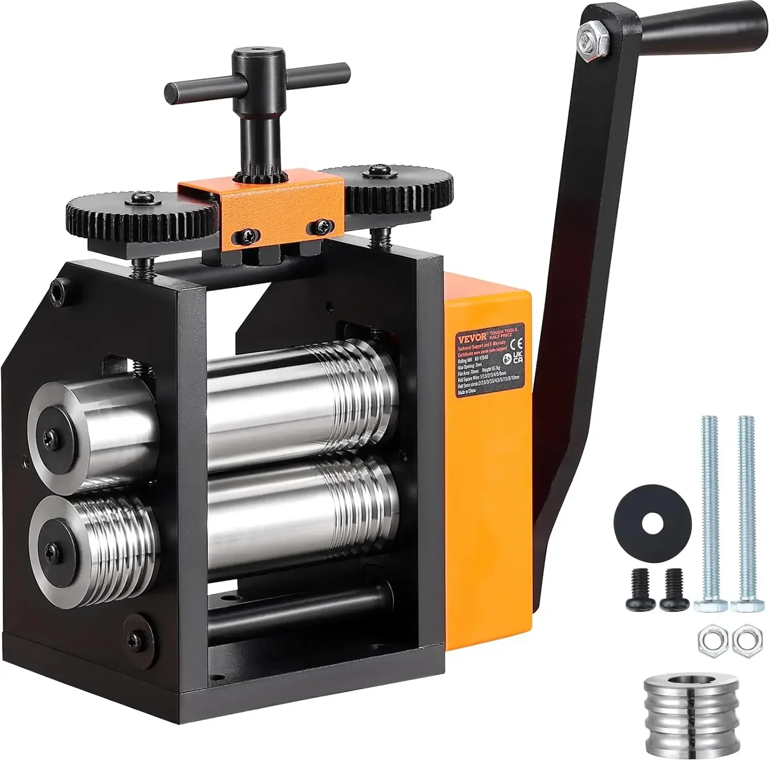 2.95"/75 mm Jewelry Rolling Mill Machine, 1: 2 Gear Ratio, 3-in-1 Multi-Function Rolling Mill, 0.03-6.5mm Press Thickness
2.95"/75 mm Jewelry Rolling Mill Machine, 1: 2 Gear Ratio, 3-in-1 Multi-Function Rolling Mill, 0.03-6.5mm Press Thickness