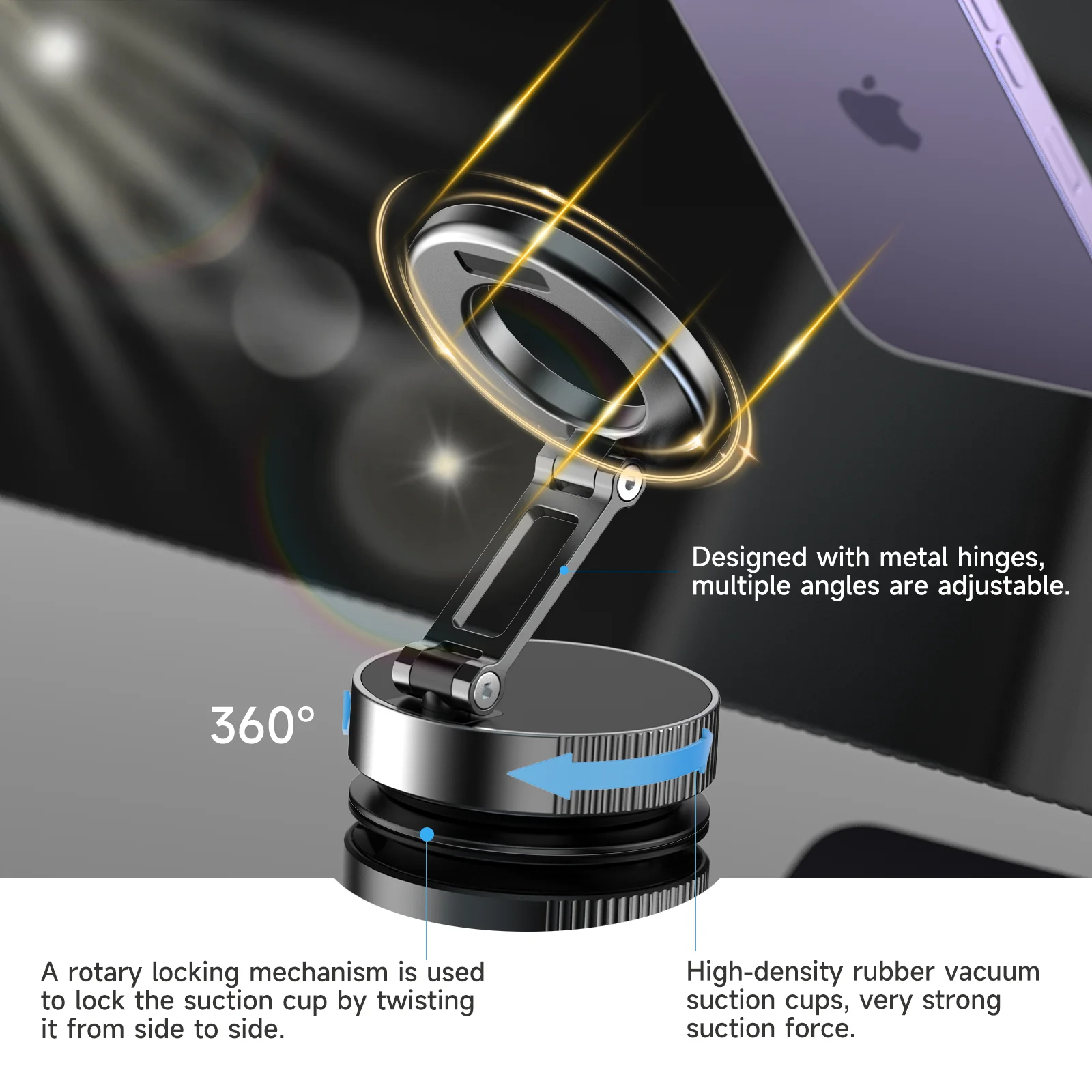 360 Degree Rotating Suction Cup Magnetic Metal Phone Holder Vacuum Adsorption Foldable Car Desktop Navigation Suction Cup Holder
360 Degree Rotating Suction Cup Magnetic Metal Phone Holder Vacuum Adsorption Foldable Car Desktop Navigation Suction Cup Holder