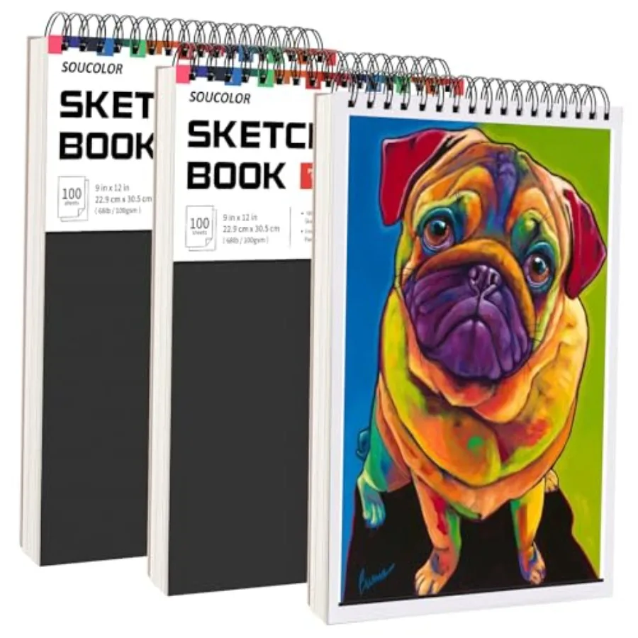 Art and Craft Paper for Adults Artists Doodles School Projects Home Painting 9x12 Bulk Sketch Books 3-Pack 100 Sheets Each Spir
Art and Craft Paper for Adults Artists Doodles School Projects Home Painting 9x12 Bulk Sketch Books 3-Pack 100 Sheets Each Spir