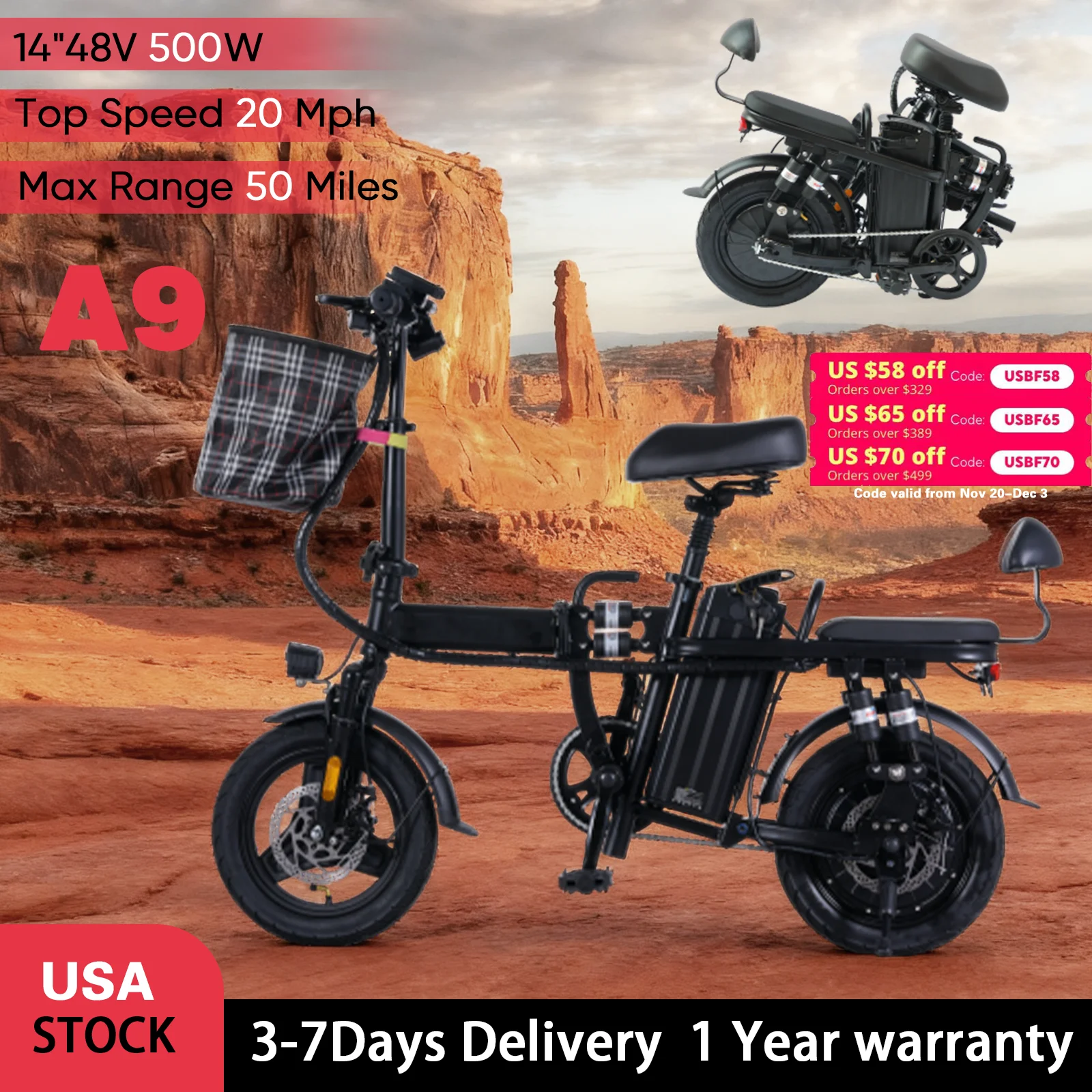 Moobele A9 500W Real Power 48V 15AH Battery! This E-Bike Redefines US Urban Commuting with 70-Inch Height Fit & Dual-Seat Luxury
Moobele A9 500W Real Power 48V 15AH Battery! This E-Bike Redefines US Urban Commuting with 70-Inch Height Fit & Dual-Seat Luxury