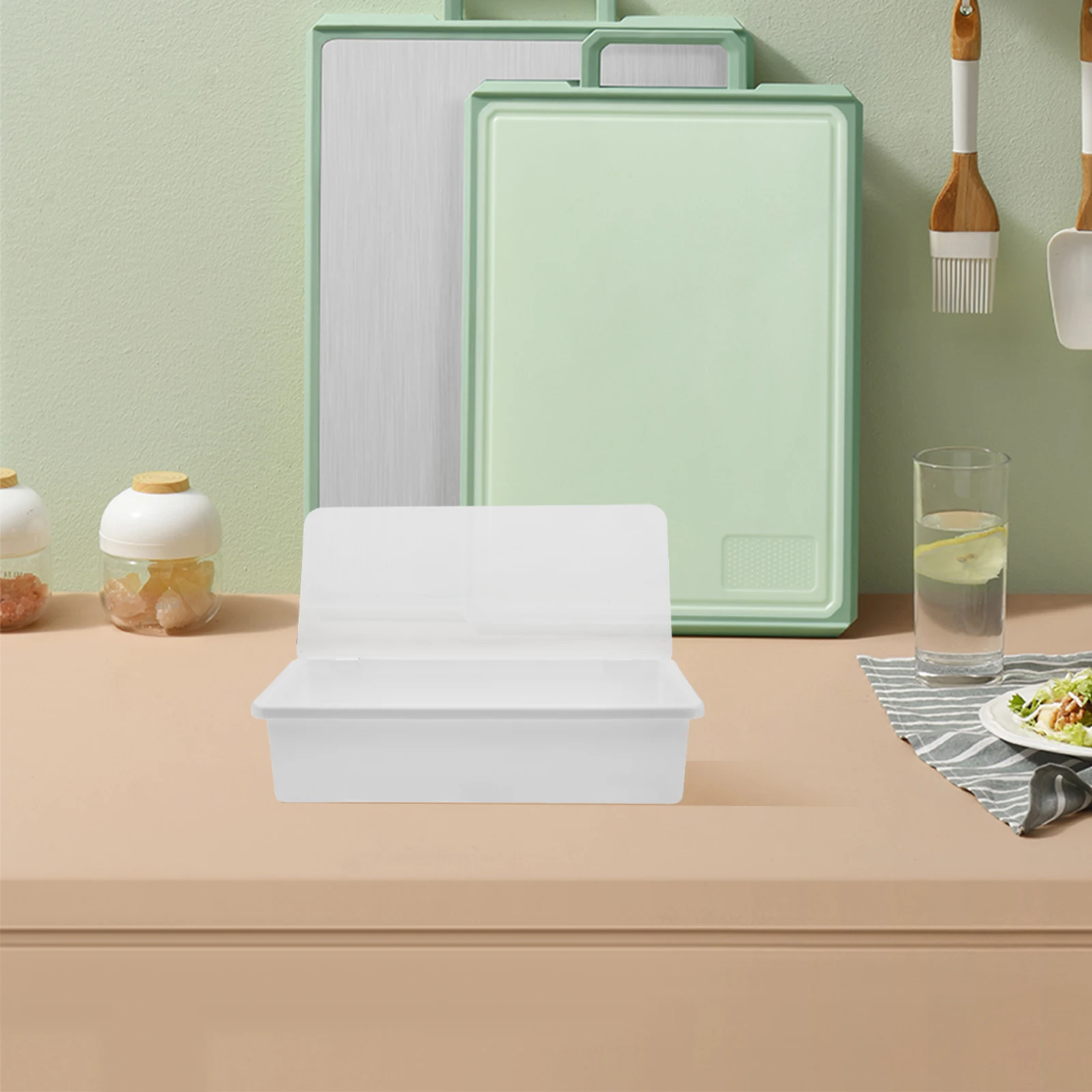 Utensil Drawer Organizer with Drainer Plastic Silverware Tray Lid Covered Kitchen Cutlery Storage Box Tableware Holder
Utensil Drawer Organizer with Drainer Plastic Silverware Tray Lid Covered Kitchen Cutlery Storage Box Tableware Holder