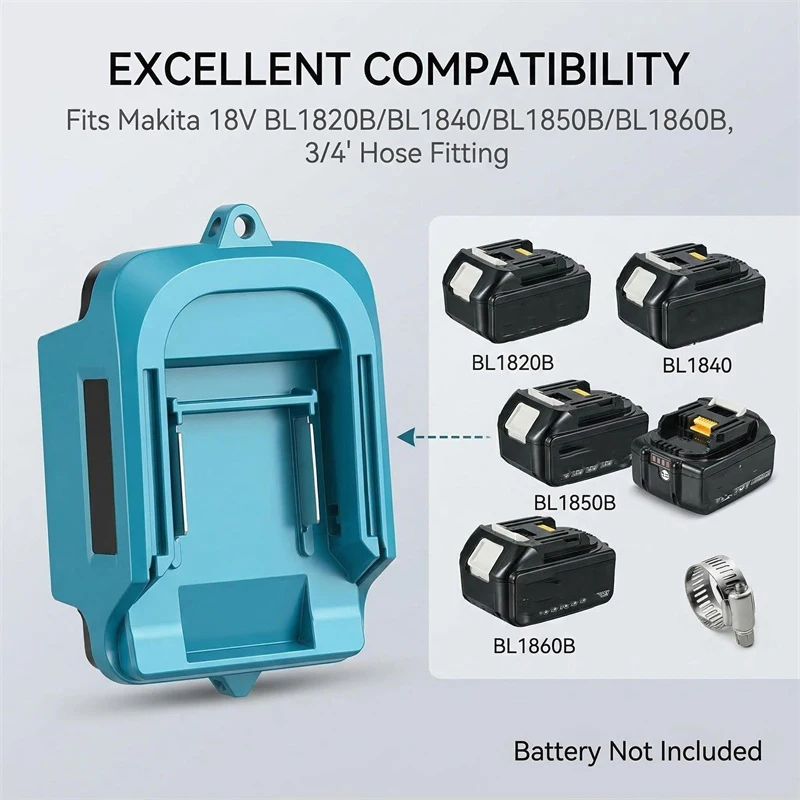 Portable cordless electric water pump for Makita/DeWalt/Milwaukee 18V lithium-ion battery for swimming pool/garden/home use
Portable cordless electric water pump for Makita/DeWalt/Milwaukee 18V lithium-ion battery for swimming pool/garden/home use