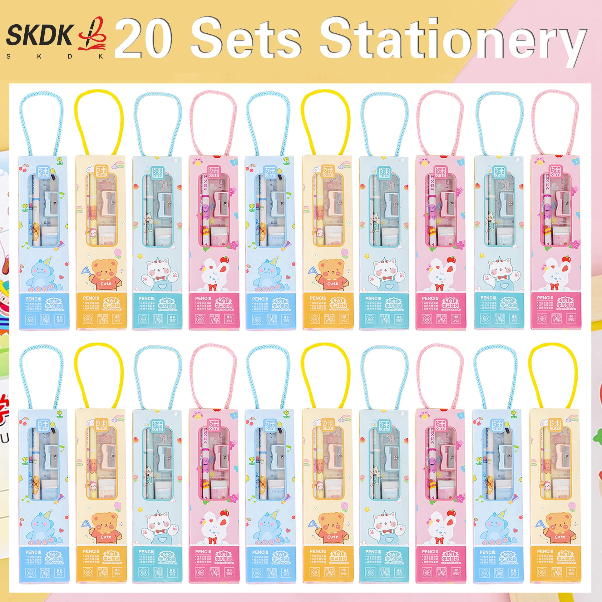 20Set Stationery Set Animal Cartoon Pencil Cute Ruler Children Pencil Sharpener Student Eraser School Supplies
20Set Stationery Set Animal Cartoon Pencil Cute Ruler Children Pencil Sharpener Student Eraser School Supplies