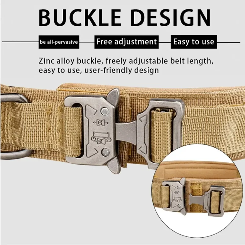 Pet Products Outdoor Tactical Dog Collar Metal Buckle Breathability Nylon Collar Medium and Large Dog Training Neck Collar Dog
Pet Products Outdoor Tactical Dog Collar Metal Buckle Breathability Nylon Collar Medium and Large Dog Training Neck Collar Dog