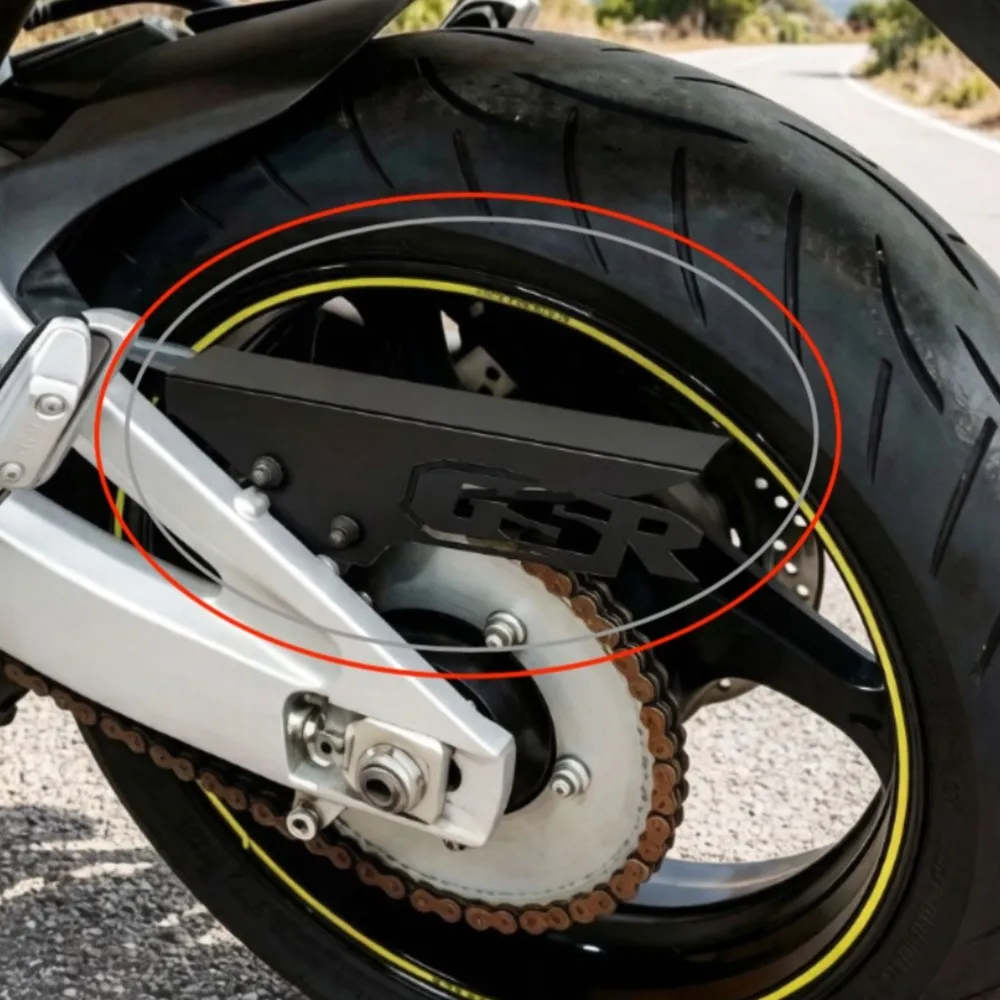 For Suzuki GSR400 GSR600 2006 2007-2017 Motorcycle Accessories Protector Chain Guard Cover Rear Sprocket CHAIN GUARA Protection
For Suzuki GSR400 GSR600 2006 2007-2017 Motorcycle Accessories Protector Chain Guard Cover Rear Sprocket CHAIN GUARA Protection