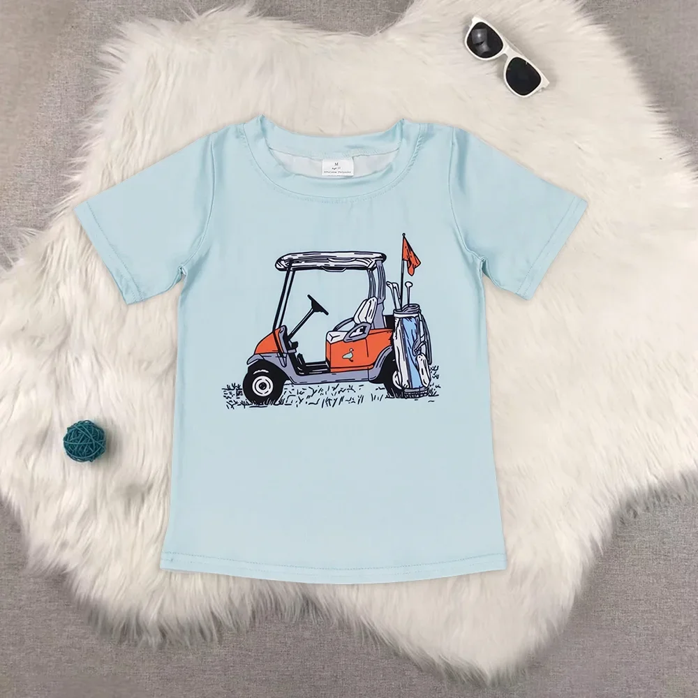 Baby Boys Blue Golf Cart Print Short Sleeve Tee Shirt Cute Casual Top for Infants
Baby Boys Blue Golf Cart Print Short Sleeve Tee Shirt Cute Casual Top for Infants