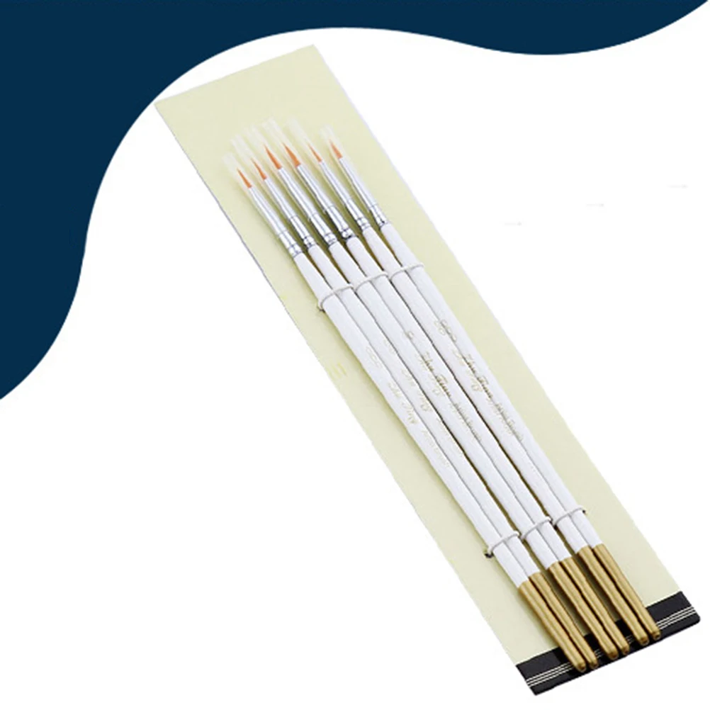6pcs Nylon Brush Set High Quality Soft Material Durable Long Lasting Use Watercolor Gouache Oil Acrylic Painting Art Supplies
6pcs Nylon Brush Set High Quality Soft Material Durable Long Lasting Use Watercolor Gouache Oil Acrylic Painting Art Supplies