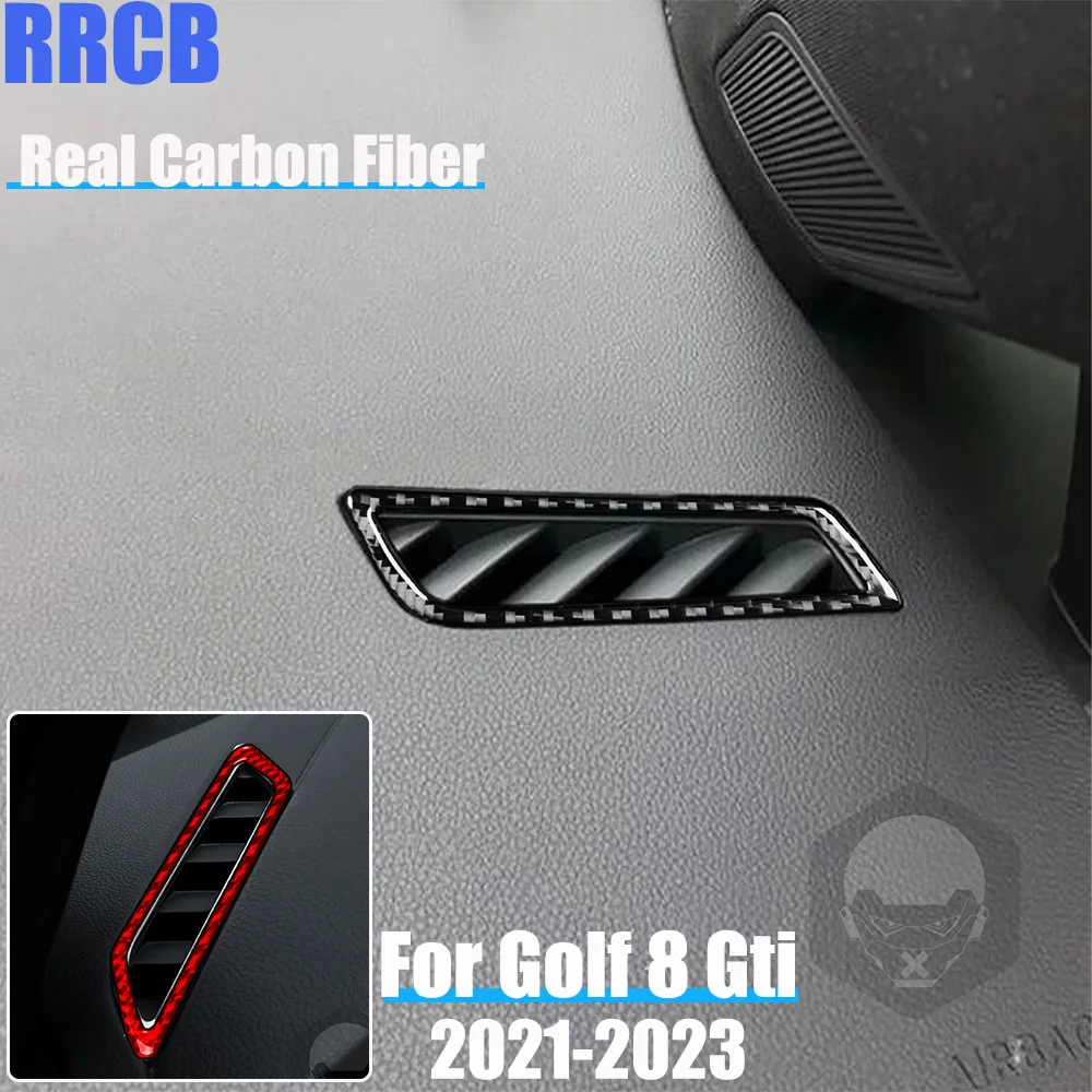 Настоящие автомобильные аксессуары из углеродного волокна, накладка на вентиляционное отверстие на приборной панели, мягкая наклейка на чехол для Volkswagen Golf 8 MK8/GTI/R 2021 2022 2023 
Настоящие автомобильные аксессуары из углеродного волокна, накладка на вентиляционное отверстие на приборной панели, мягкая наклейка на чехол для Volkswagen Golf 8 MK8/GTI/R 2021 2022 2023