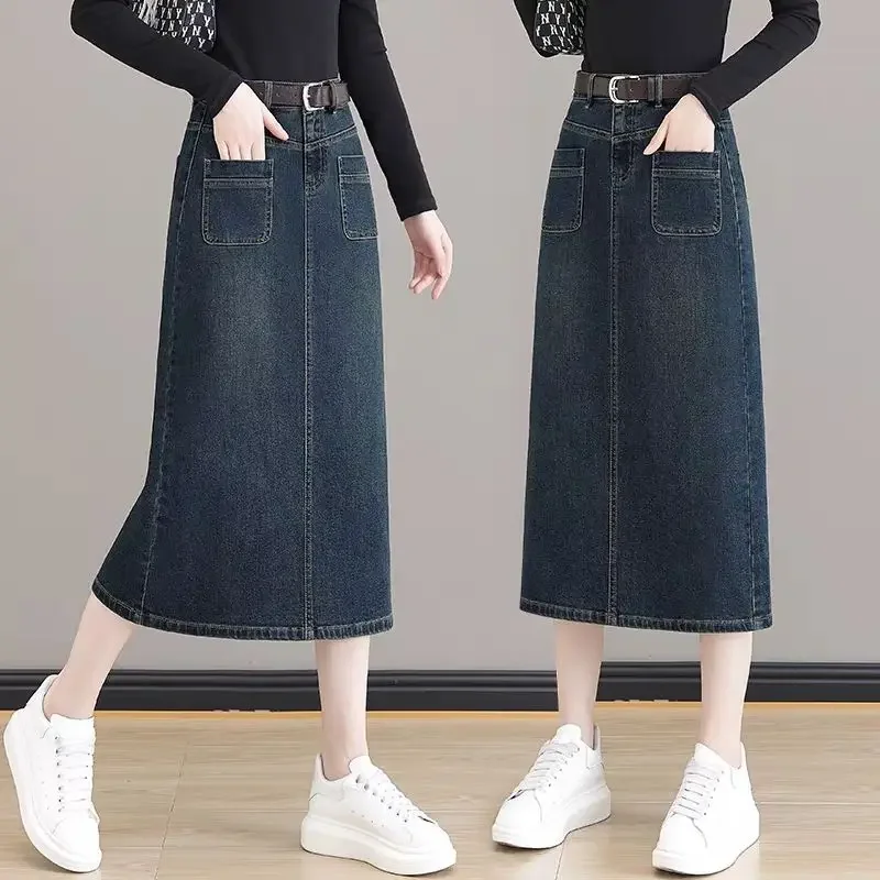 Summer 2025 Korean Style Stylish Midi With Pocket Women's Denim Skirt Premium Aesthetic Chic and Elegant Female Jeans Skirts
Summer 2025 Korean Style Stylish Midi With Pocket Women's Denim Skirt Premium Aesthetic Chic and Elegant Female Jeans Skirts
