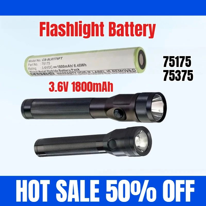 3.6V 1800mAh for Streamlight 75175 75375 Flashlight Battery
3.6V 1800mAh for Streamlight 75175 75375 Flashlight Battery