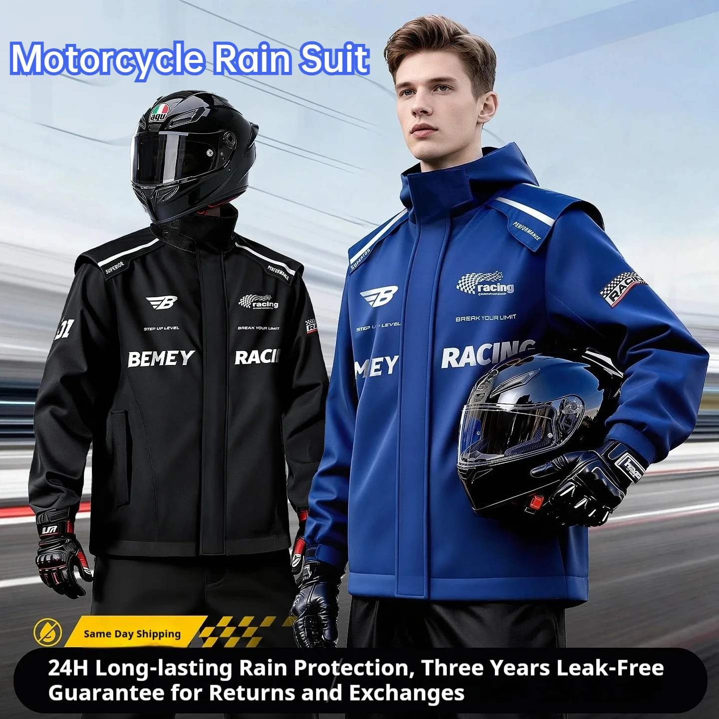 Unisex Professional Motorcycle Rain Suit Windproof Waterproof Heavy Rainstorm Resistant Moto Racing Rain Poncho Coat Set
Unisex Professional Motorcycle Rain Suit Windproof Waterproof Heavy Rainstorm Resistant Moto Racing Rain Poncho Coat Set