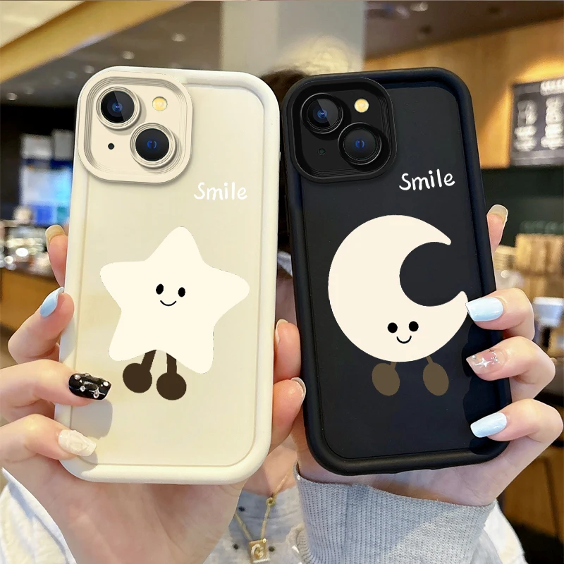Cute Couple Star Moon Cartoon Phone Soft Case for iPhone 16 15 14 13 12 11 Pro Max 16 15 14 8 7 Plus X XS Max 8 7 Silicone Cover
Cute Couple Star Moon Cartoon Phone Soft Case for iPhone 16 15 14 13 12 11 Pro Max 16 15 14 8 7 Plus X XS Max 8 7 Silicone Cover