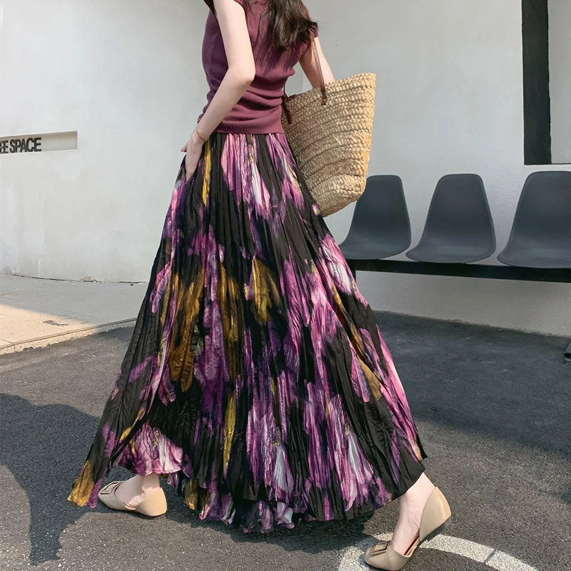 High Waist A-Line Midi Skirt with Pockets Floral Tie Dye Pleated Spring Summer Vintage Full Skirt Long Dress Code
High Waist A-Line Midi Skirt with Pockets Floral Tie Dye Pleated Spring Summer Vintage Full Skirt Long Dress Code
