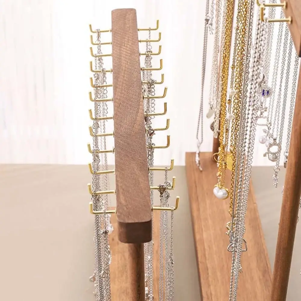 Деревянная подставка-органайзер для украшений: держатель для ожерелий, подставка для демонстрации ювелирных изделий, изысканный дизайн, вешалка для ожерелий
Деревянная подставка-органайзер для украшений: держатель для ожерелий, подставка для демонстрации ювелирных изделий, изысканный дизайн, вешалка для ожерелий