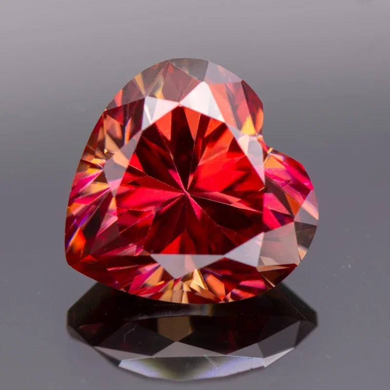 Moissanite Heart Cut Watermelon Red Color Lab Grown Advanced Jewelry Making Materials Passed Diamond Tester with GRA Certificate
Moissanite Heart Cut Watermelon Red Color Lab Grown Advanced Jewelry Making Materials Passed Diamond Tester with GRA Certificate