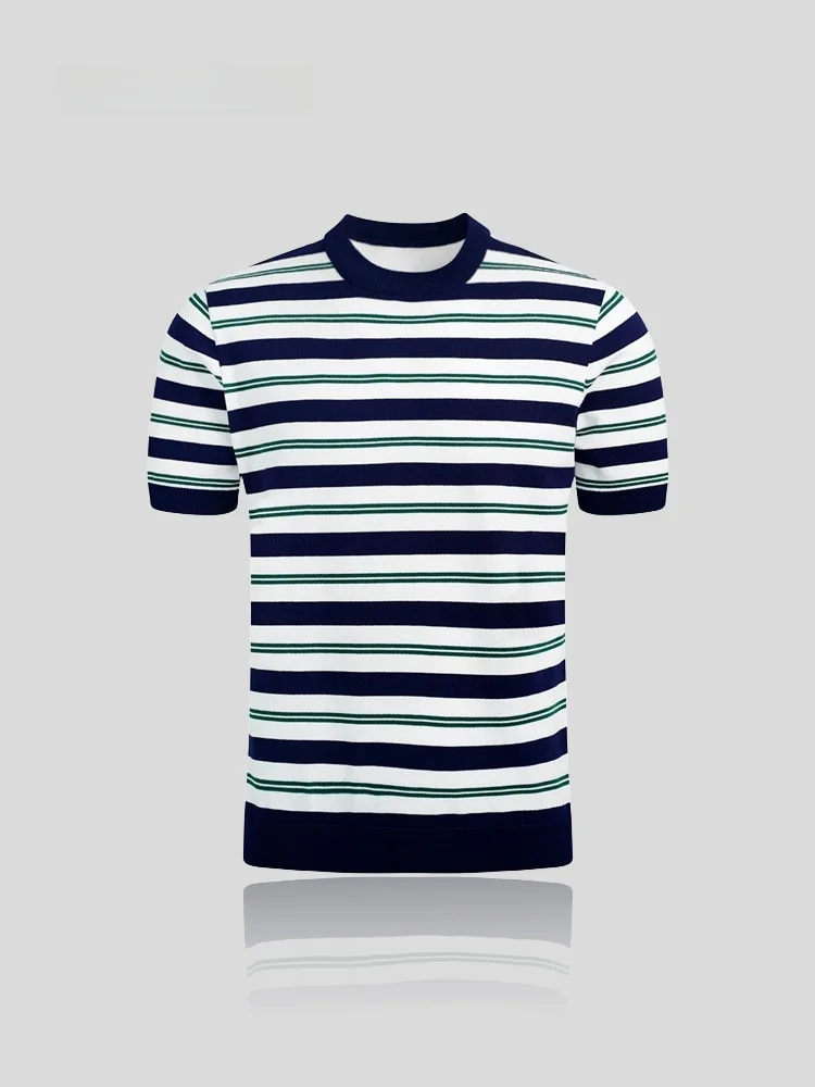 Retro Color Block Striped Shirt Slim Fit Short Sleeve Casual T-Shirt for Men Fashionable Summer New Arrival UV Protection
Retro Color Block Striped Shirt Slim Fit Short Sleeve Casual T-Shirt for Men Fashionable Summer New Arrival UV Protection
