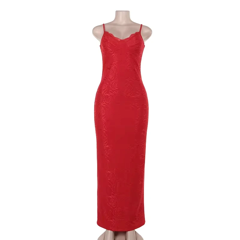 Red Evening Dress Lace Mermaid Prom Dress With Spaghetti Straps Party Gowns
Red Evening Dress Lace Mermaid Prom Dress With Spaghetti Straps Party Gowns