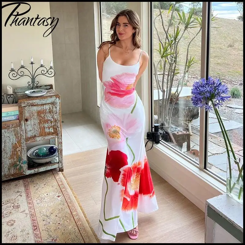 Sexy Strappy Floral Print Maxi Dress 2026 Spring Fashion Casual Backless Slim Ankle-Length Women's Dress Vacation Beachwear
Sexy Strappy Floral Print Maxi Dress 2026 Spring Fashion Casual Backless Slim Ankle-Length Women's Dress Vacation Beachwear