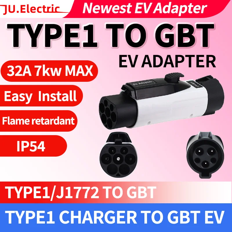 TYPE1 to GBT EV Adapter Electric Vehicle Charger Connecter for 16A/32A TYPE1 Charger to GBT Electric Car Adapter
TYPE1 to GBT EV Adapter Electric Vehicle Charger Connecter for 16A/32A TYPE1 Charger to GBT Electric Car Adapter