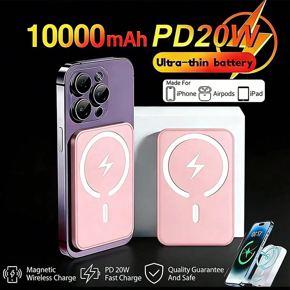 5000 MAh Magnetic Wireless Power Bank. It Is A Portable Outdoor Power Bank, Which Is Compatible With Apple 16/15 Pro Max/14 Pro/13/12 Series Mobile Phones And Android Phones. This Is A 22.5-Watt Fast-Charging Magnetic Battery Pack. This Portable
5000 MAh Magnetic Wireless Power Bank. It Is A Portable Outdoor Power Bank, Which Is Compatible With Apple 16/15 Pro Max/14 Pro/13/12 Series Mobile Phones And Android Phones. This Is A 22.5-Watt Fast-Charging Magnetic Battery Pack. This Portable