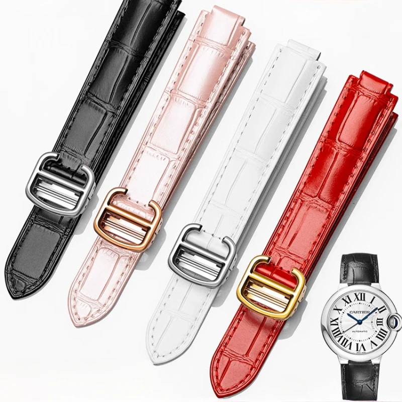 Adjustable Folding Buckle Watchband for Cartier Ballon Bleu 8x14mm Scratch Resistant Cow Leather Strap Pink Blue White Women Men
Adjustable Folding Buckle Watchband for Cartier Ballon Bleu 8x14mm Scratch Resistant Cow Leather Strap Pink Blue White Women Men