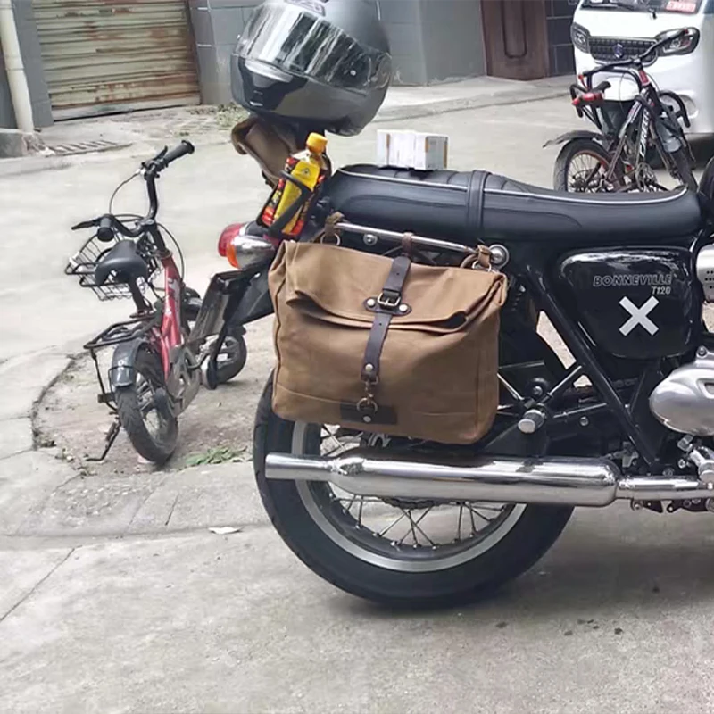 High Quality Oil Wax Canvas Cowhide Travel Tote Bag Vintage Waterproof Motorcycle Bag Causal Tools Men Handbags Messenger Bags
High Quality Oil Wax Canvas Cowhide Travel Tote Bag Vintage Waterproof Motorcycle Bag Causal Tools Men Handbags Messenger Bags