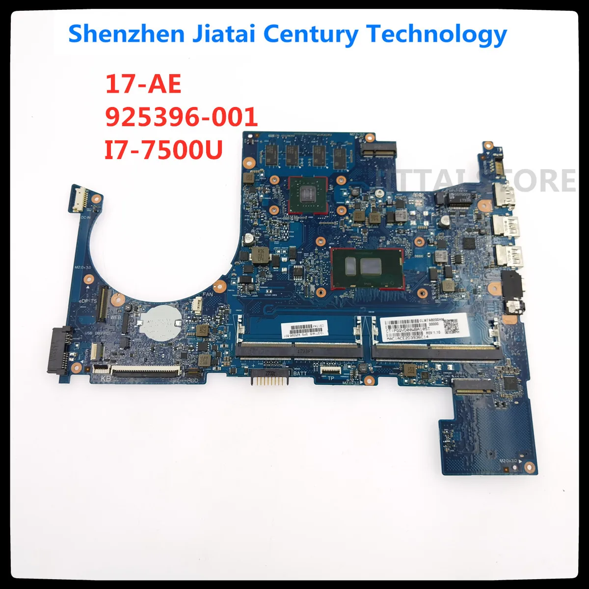 Материнская плата для HP Envy 17-Ae 17-Ae015NA i7-7500U 925396-001, материнская плата P/N 925396-601, 100% рабочий
Материнская плата для HP Envy 17-Ae 17-Ae015NA i7-7500U 925396-001, материнская плата P/N 925396-601, 100% рабочий