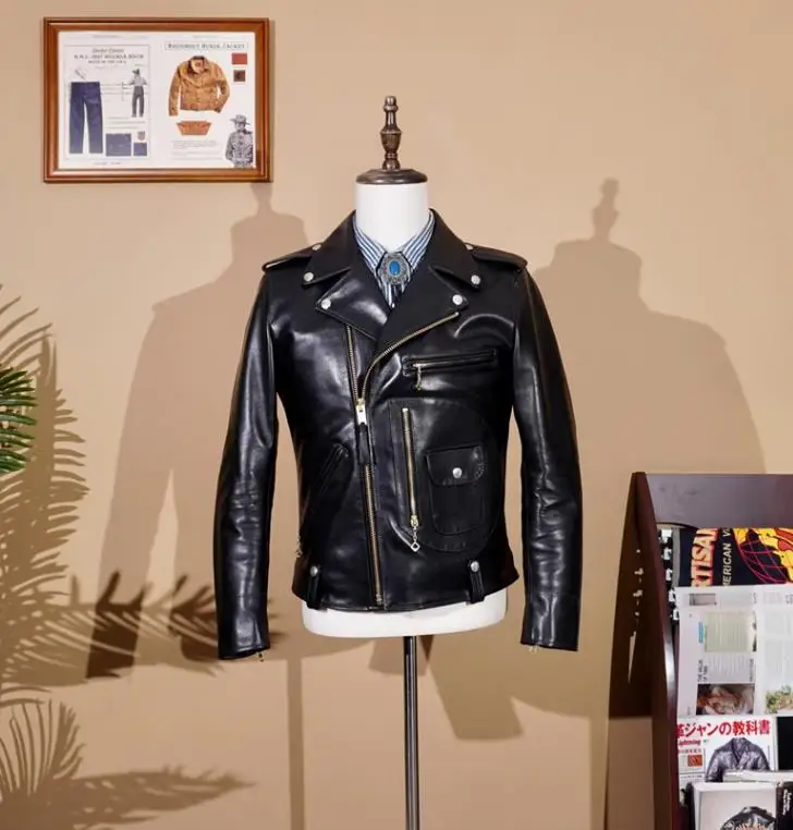 YR!Free shipping.1.3mm thick Italian A-grade cowhide jacket.Classic J24 Moto Rider Essential luxury leather jacket.100% genuine
YR!Free shipping.1.3mm thick Italian A-grade cowhide jacket.Classic J24 Moto Rider Essential luxury leather jacket.100% genuine