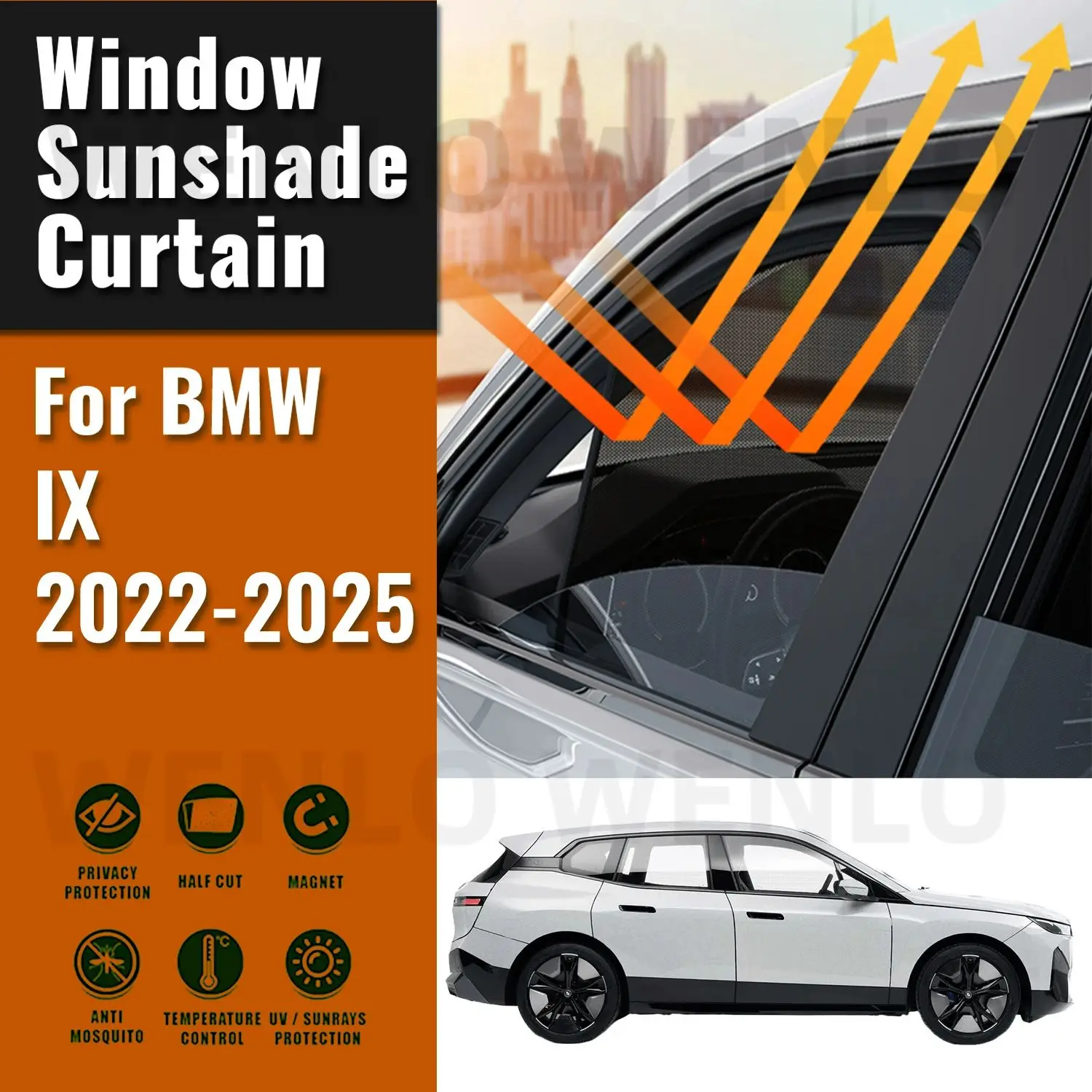 For BMW IX I20 2025 2024 2023 2022 Car Sunshade Visor Front Windshield Frame Curtain Baby Rear Side Window Sun Shade Shield
For BMW IX I20 2025 2024 2023 2022 Car Sunshade Visor Front Windshield Frame Curtain Baby Rear Side Window Sun Shade Shield