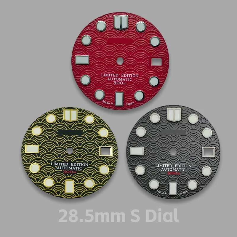 NH35 Dial 28.5mm S Logo, Suitable for NH35/NH36 Movement, Green Luminous Diving, Watch Modification Parts
NH35 Dial 28.5mm S Logo, Suitable for NH35/NH36 Movement, Green Luminous Diving, Watch Modification Parts