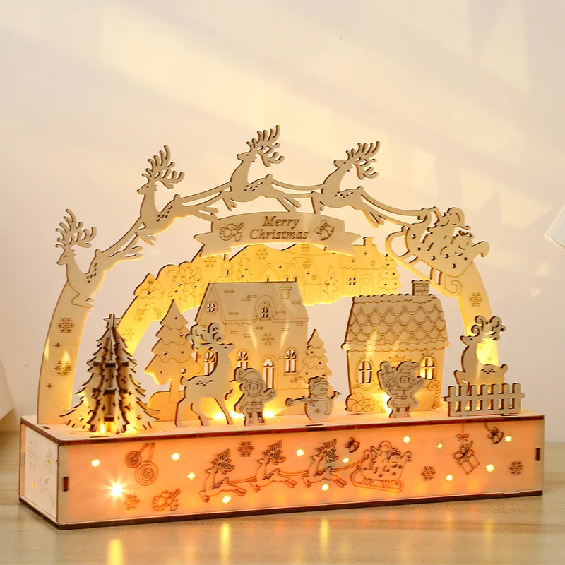 Handmade Wooden Led Night Light Christmas Creative Decorations For Children'S Puzzle Toys Indoor Wooden Decorations
Handmade Wooden Led Night Light Christmas Creative Decorations For Children'S Puzzle Toys Indoor Wooden Decorations