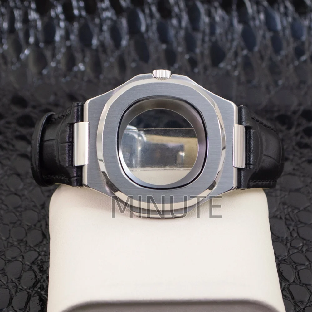 41mm Stainless Steel NH35 Watch Case Genuine Leather Strap Sapphire For Nautilus NH35/36/38 Movement 30.5mm Dial Green Luminous
41mm Stainless Steel NH35 Watch Case Genuine Leather Strap Sapphire For Nautilus NH35/36/38 Movement 30.5mm Dial Green Luminous