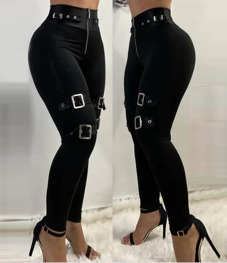 2026 European and American women's autumn clothing new black zipper pants
2026 European and American women's autumn clothing new black zipper pants