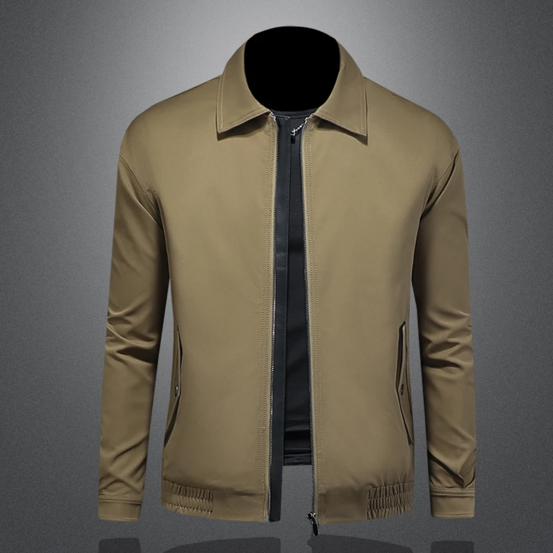 Casual Men's Jaet Busin Sle Pure Color Versatile Spring Autumn High End Faion Brand Stand Fit Zipper Closure
Casual Men's Jaet Busin Sle Pure Color Versatile Spring Autumn High End Faion Brand Stand Fit Zipper Closure