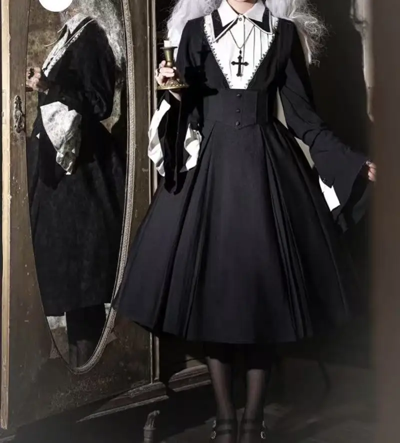 Drak Black Gothic Style Nun Feibi Cosplay Costume Girls Cross Salute Lolita Dress Halloween Street Roleplay Witch COS Suit Large
Drak Black Gothic Style Nun Feibi Cosplay Costume Girls Cross Salute Lolita Dress Halloween Street Roleplay Witch COS Suit Large