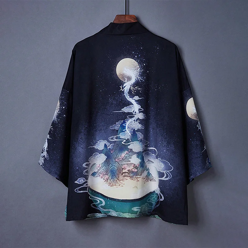 New Chinese-Style Retro Loose-Fitting Versatile Three-Quarter Sleeve Kimono Cardigan Haori Summer Yukata Nightgown Beach Sun Protection Shirt
New Chinese-Style Retro Loose-Fitting Versatile Three-Quarter Sleeve Kimono Cardigan Haori Summer Yukata Nightgown Beach Sun Protection Shirt