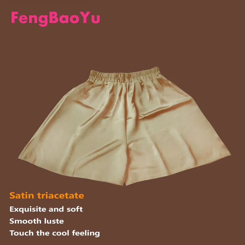 Fengbaoyu Triacetate Satin Summer Women's Short Skirt Holiday Beach Leisure Baggy Sweatpants Luxury Clothes Pant Free Shipping
Fengbaoyu Triacetate Satin Summer Women's Short Skirt Holiday Beach Leisure Baggy Sweatpants Luxury Clothes Pant Free Shipping