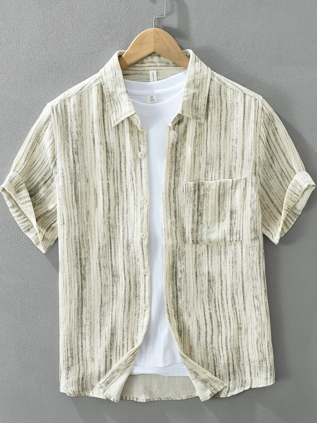 Men's Cotton Polyester Blend Short Sleeve Shirt Summer Thin Casual Print Texture Stripe Pattern Breathable Loose Fit Street S...
Men's Cotton Polyester Blend Short Sleeve Shirt Summer Thin Casual Print Texture Stripe Pattern Breathable Loose Fit Street S...