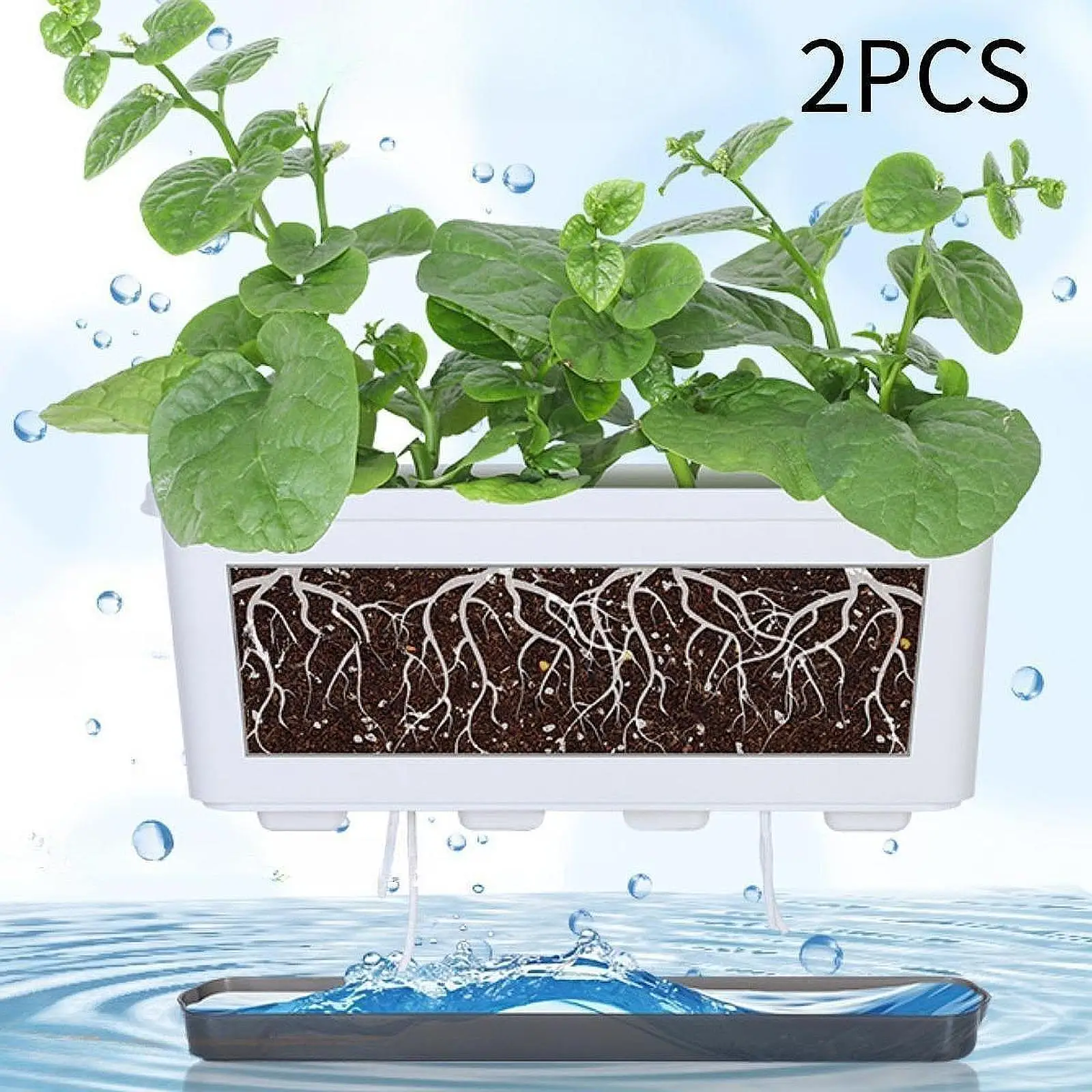 2Pcs Planter Box for with Watering System And Cotton Rope for Home
2Pcs Planter Box for with Watering System And Cotton Rope for Home