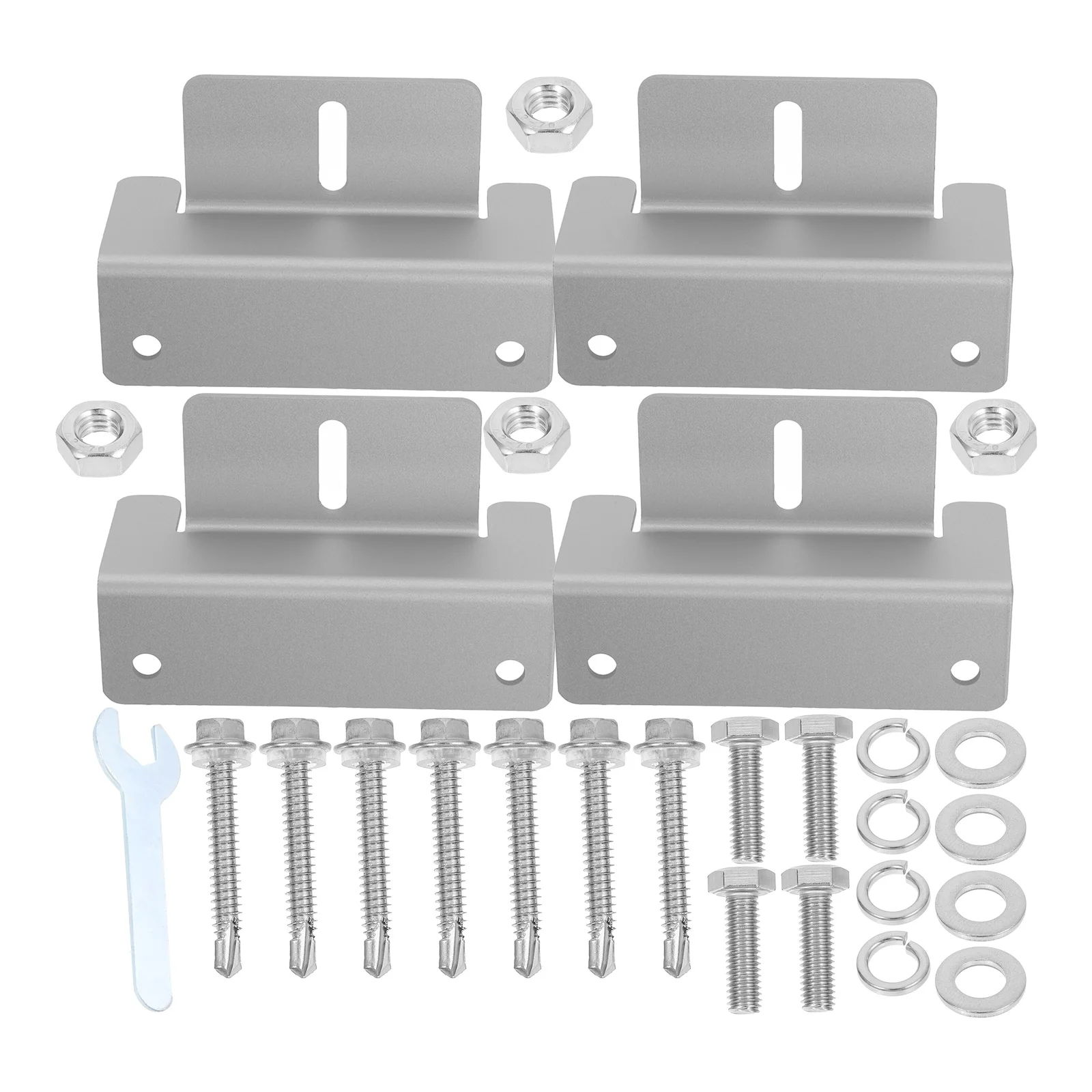 4 Sets Solar Panel Mounting Kit Z Bracket Adjustable Roof Rack for RV Yacht Marine Car Accessories Aluminum Durability
4 Sets Solar Panel Mounting Kit Z Bracket Adjustable Roof Rack for RV Yacht Marine Car Accessories Aluminum Durability